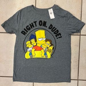 Old navy new with tags size small 6–7 Bart Simpson gray shirt